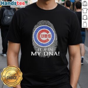 Premium Chicago Cubs MLB It's In My DNA fingerprint T-Shirt showcasing team pride and unique design for fans.