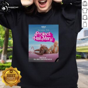 Ryan Gosling in an Awesome Project Hail Mary Barbie movie mashup sweatshirt, showcasing a unique and creative design.