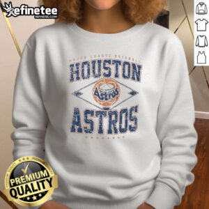 Alt Text: Awesome Houston Astros Major League Baseball Cooperstown Diamond Sweatshirt in vibrant colors, perfect for fans.