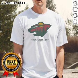 Alt Text: Nice Minnesota Wild NHL 2026 Stanley Cup Playoffs T-Shirt featuring team logo and vibrant colors for fans.