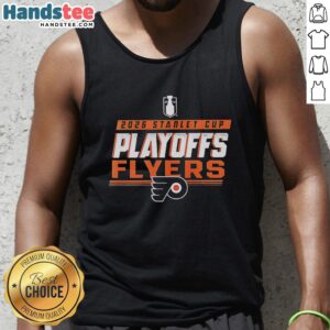 Premium Philadelphia Flyers NHL 2026 Stanley Cup Playoffs tank top featuring team colors and logo for fans.