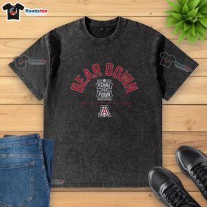 Arizona Wildcats Men's Basketball 'Bear Down' 2026 Final Four washed t-shirt showcasing team spirit and style.