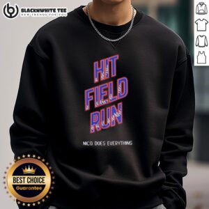 Premium Hit Field Run Nico Does Everything Sweatshirt in stylish design, perfect for activewear enthusiasts.