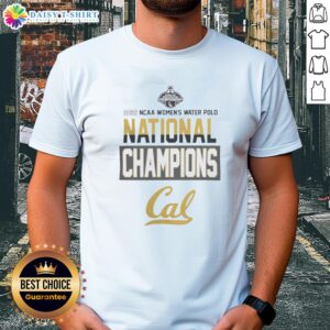 Original California Golden Bears 2026 NCAA Womens Water Polo National Champions T-Shirt in blue and gold design.