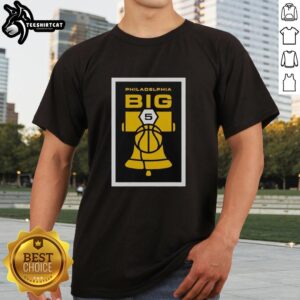 Official Philadelphia Big 5 Basketball T-Shirt featuring team logos and vibrant colors for fans and players.