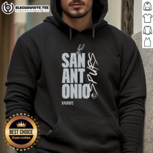 Stylish Nice San Antonio Spurs playoff logo hoodie featuring team colors and logo, perfect for fans.