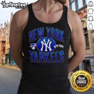 Official New York Yankees Throwback Black Boxy Tank Top featuring classic logo and comfortable fit for fans.