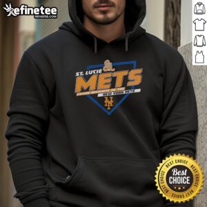 Original St. Lucie Mets proud affiliate New York Mets MiLB baseball fan hoodie showcasing team colors and logo.