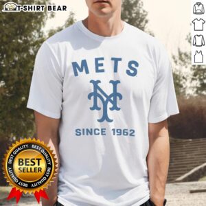 Pretty New York Mets Cooperstown Duster T-Shirt featuring a stylish design, perfect for fans of the Mets.