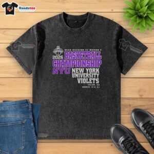 Nice New York University Violets 2026 NCAA Division III Women's Basketball Final Championship washed t-shirt for fans.