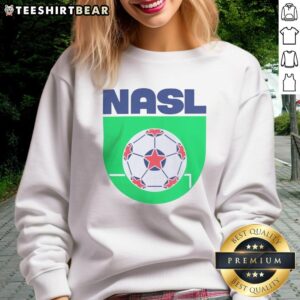 Official North American Soccer League logo sweatshirt showcasing team pride and sporty style.