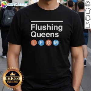 Alt Text: Top New York Mets baseball LFGM logo T-shirt featuring vibrant colors, perfect for fans in Flushing, Queens.