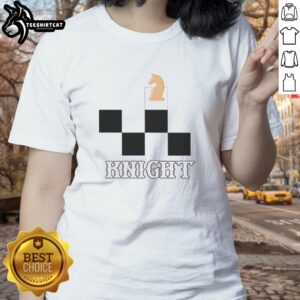 Alt Text: Stylish ladies tee featuring a nice knight chess horse graphic, perfect for chess enthusiasts and casual wear.