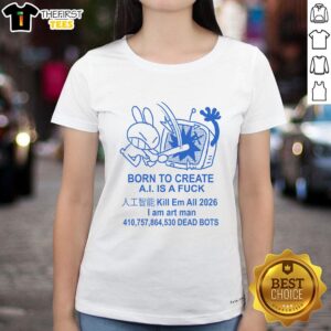 Pretty 'Born to Create' Anti-AI Art tee featuring 'I Am Art' slogan for creative individuals, celebrating art without AI.