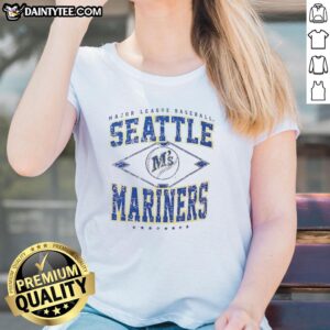Alt Text: Hot Seattle Mariners Major League Baseball Cooperstown Diamond Ladies Tee showcasing team pride in stylish design.