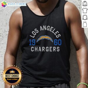 Alt Text: Stylish Los Angeles Chargers Heritage Print Tank Top featuring bold team colors and logo, perfect for game day attire.