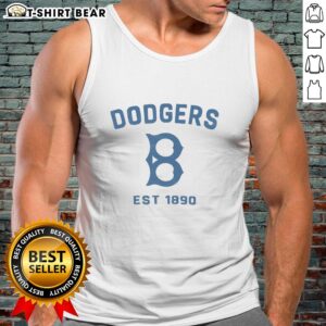 Alt Text: Stylish Los Angeles Dodgers Cooperstown Duster Tank Top, perfect for fans, featuring classic team colors and logo.