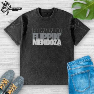 Alt Text: Pretty Fernando Flippin Mendoza washed t-shirt in vibrant colors, showcasing a stylish design and comfortable fit.