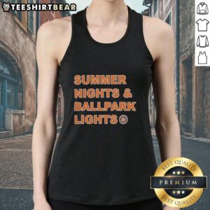 Awesome Bowling Green Hot Rods summer nights tank top with vibrant ballpark lights design, perfect for baseball fans.