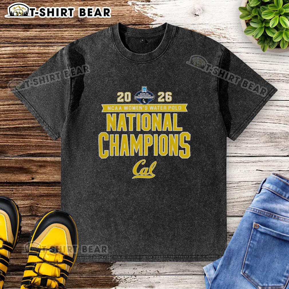 Nice 2026 NCAA Women's Water Polo National Champs Cal Golden Bears Victory Washed T-Shirt Cal Golden Bears 2026 NCAA Women's Water Polo National Champs Victory Washed T-Shirt showcasing team pride and style.