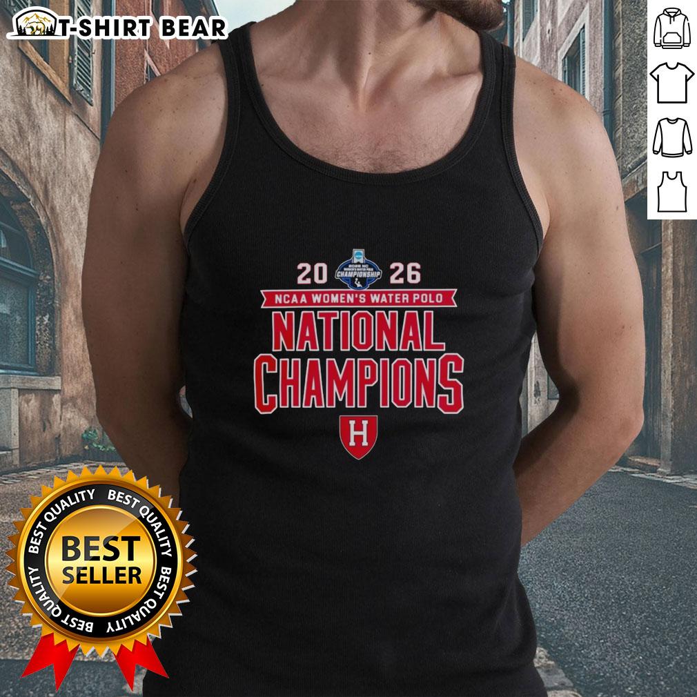 Nice 2026 NCAA Women's Water Polo National Champs Harvard Crimson Victory Tank Top Harvard Crimson victory tank top celebrating the 2026 NCAA Women's Water Polo National Champs with vibrant design.
