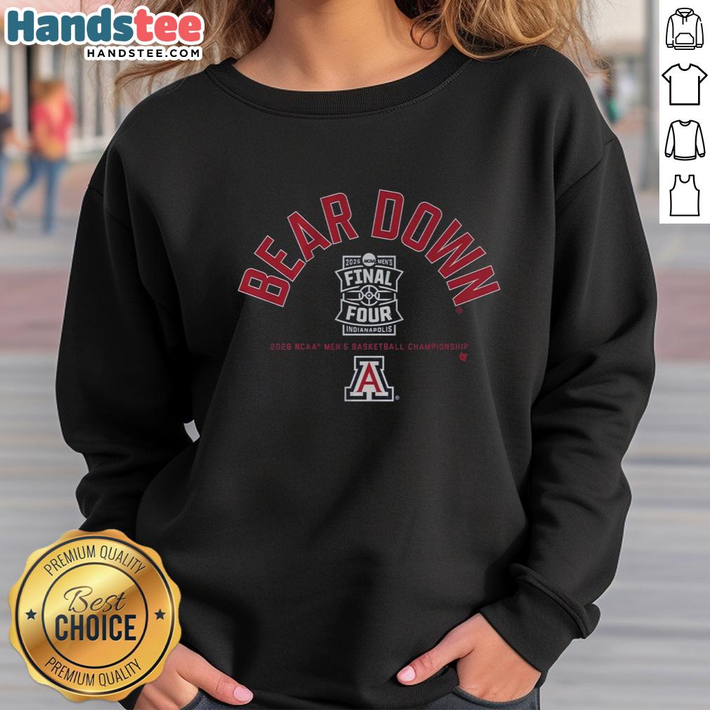 nice-arizona-wildcats-mbb-bear-down-2026-final-four-sweatshirt Alt Text: Nice Arizona Wildcats MBB Bear Down 2026 Final Four Sweatshirt featuring vibrant team colors and logo.