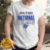 2026 Grand Valley State Women's Basketball National Champions T-shirt celebrating back-to-back Division II victories.