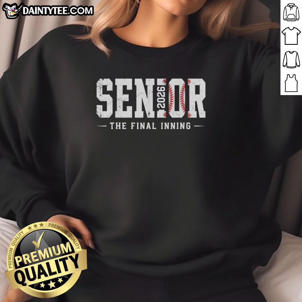 nice-baseball-senior-2026-the-final-inning-senior-retro-sweatshirt Senior 2026 retro sweatshirt for baseball fans featuring 'The Final Inning' design, perfect for game day and team spirit.