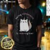 Alt Text: Cute 'Nice Being Different Is Meowgical' T-Shirt featuring a whimsical cat design, perfect for cat lovers and unique style.