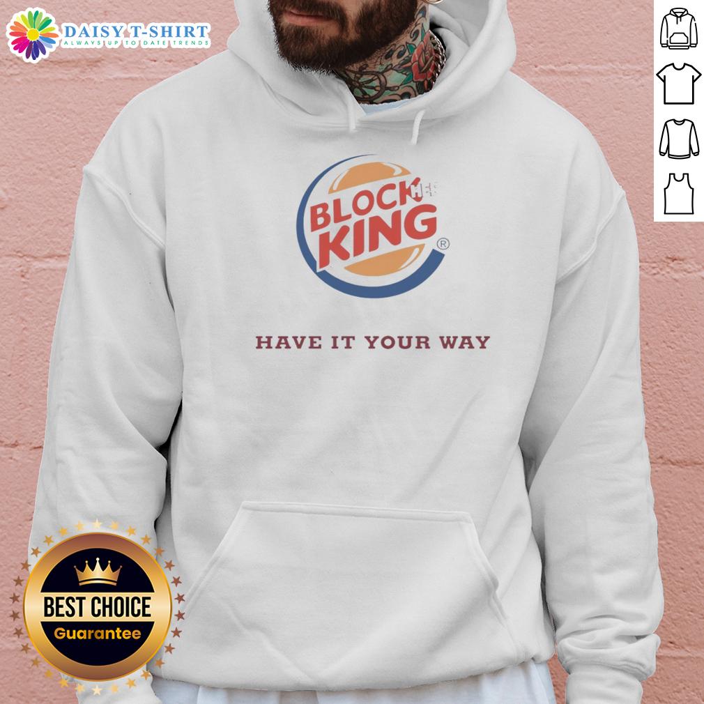 Nice Block King Have It Your Way Hamburger Logo Hoodie Nice Block King Have It Your Way Hamburger Logo Hoodie featuring a stylish design for food lovers and fashion enthusiasts.