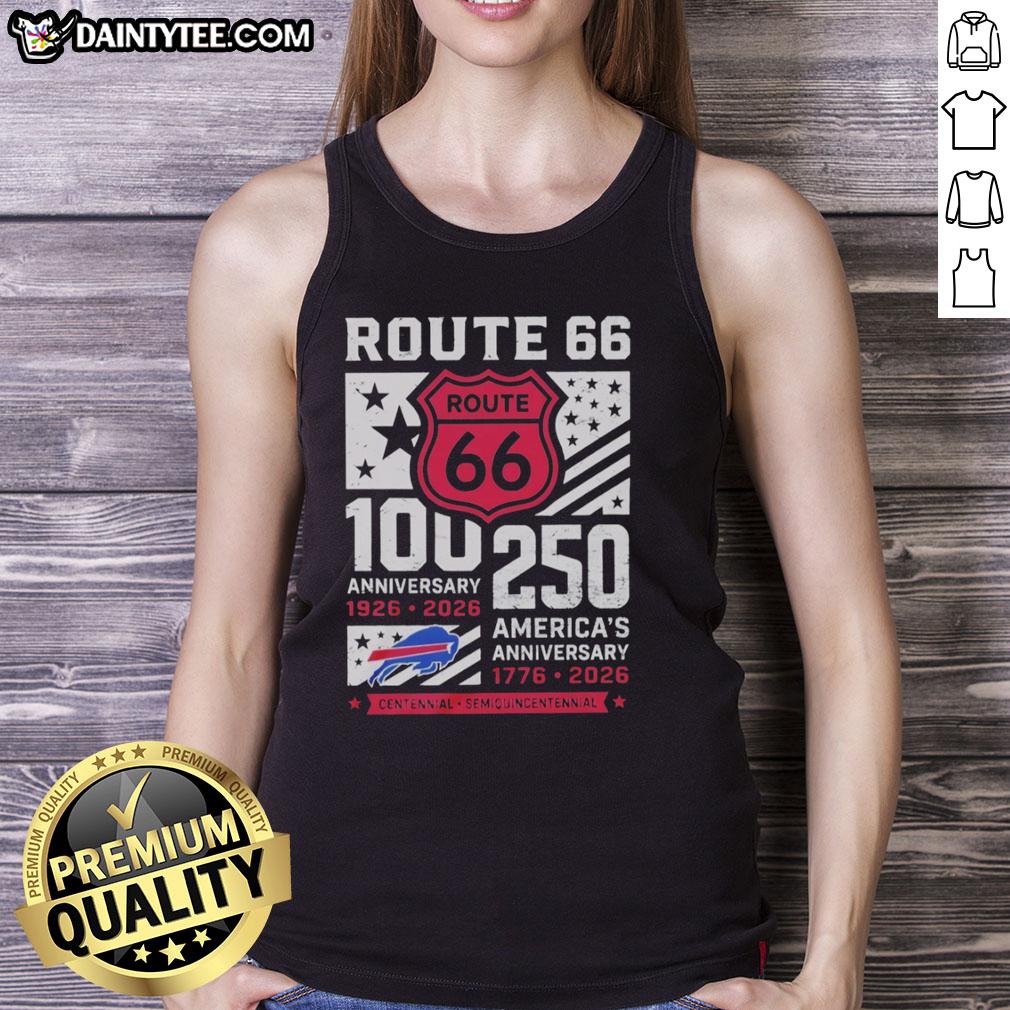 nice-buffalo-bills-route-66-centennial-100th-anniversary-1926-2026-250th-america-anniversary-tank-top Buffalo Bills Route 66 Centennial tank top celebrating 100 years (1926-2026) and America's 250th anniversary.