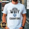 Columbia Lions Division I Women's Bit Champions T-Shirt in navy blue, featuring bold team logo and championship graphics.