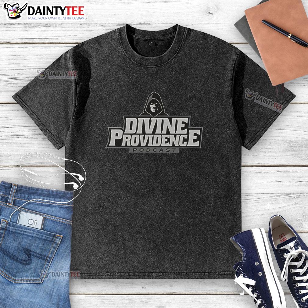 nice-divine-providence-logo-washed-t-shirt Nice Divine Providence logo on a washed t-shirt, featuring a stylish and casual design for everyday wear.