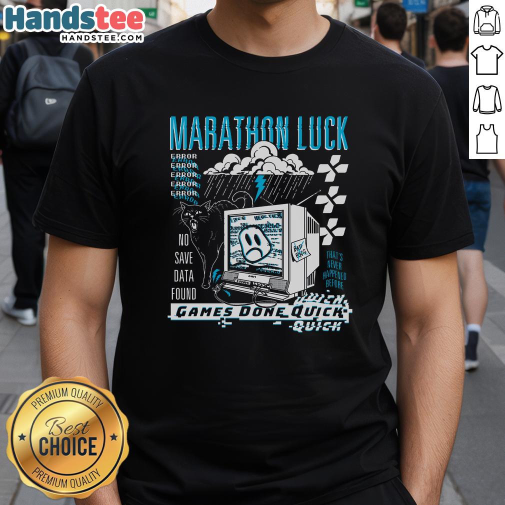 nice-gdq-marathon-luck-game-done-quick-no-save-data-found-t-shirt-1 Nice GDQ Marathon Luck Game Done Quick No Save Data Found T-Shirt featuring a fun gaming design and vibrant colors.