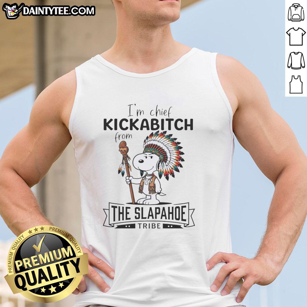 nice-im-chief-kickabitch-snoopy-from-the-slapahoe-tank-top Alt Text: Nice Im Chief Kickabitch Snoopy tank top featuring a playful graphic design for a trendy summer look.