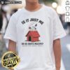Funny Snoopy T-shirt featuring 'Do Idiots Multiply Quicker?' slogan, perfect for humor lovers and quirky fashion fans.