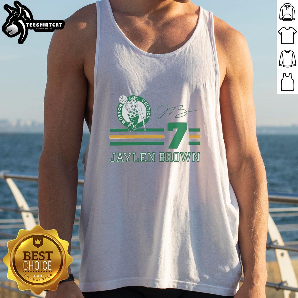 nice-jaylen-brown-boston-celtics-signature-name-and-number-tank-top Alt Text: Jaylen Brown Boston Celtics signature name and number tank top featuring vibrant team colors and stylish design.