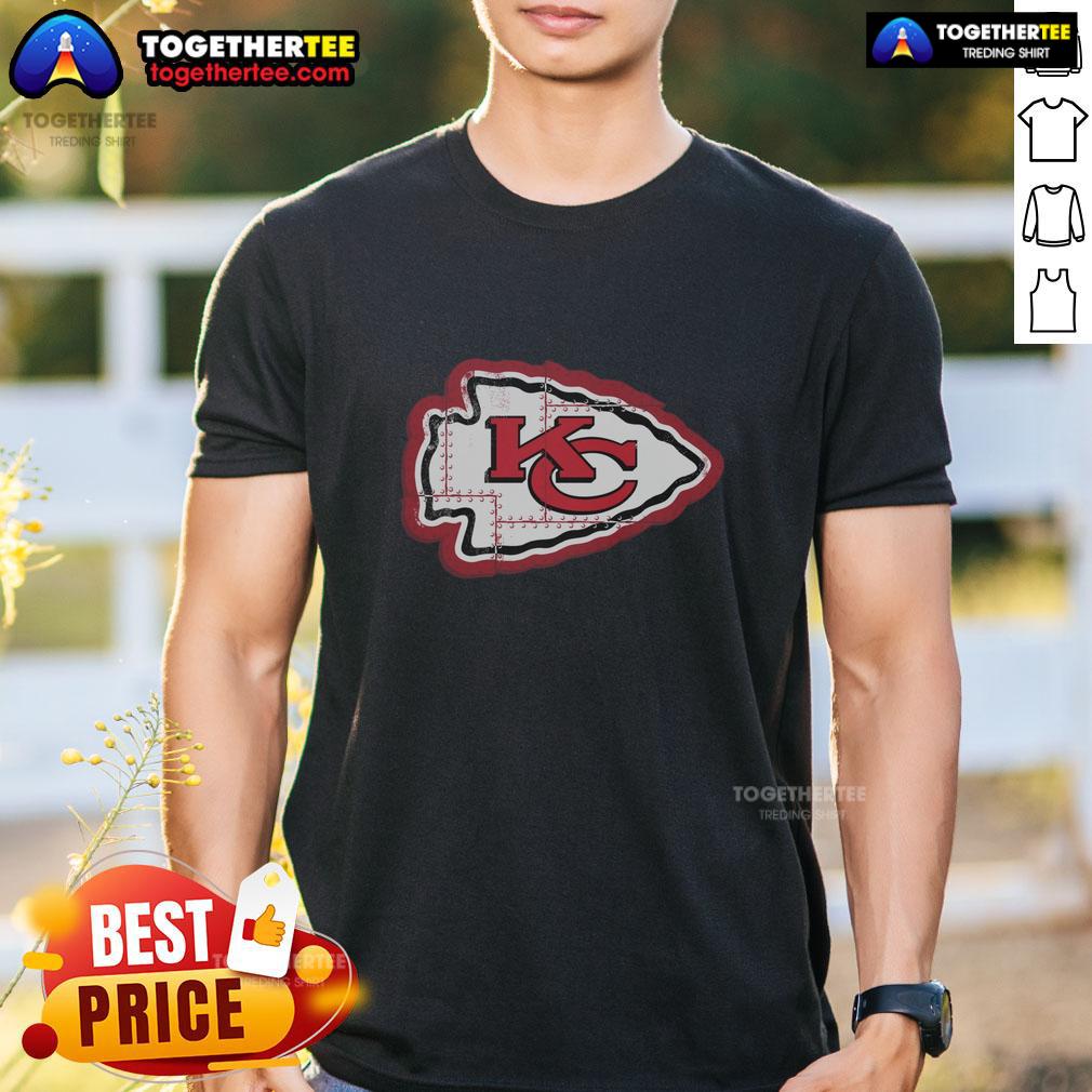 Nice Kansas City Chiefs Rivet Logo T Shirt Alt Text: Kansas City Chiefs rivet logo t-shirt showcasing bold design and vibrant colors for fans and collectors.