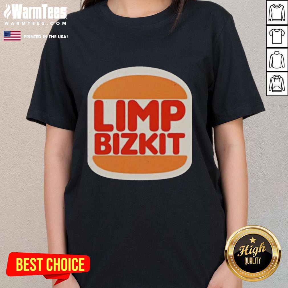 nice-limp-bizkit-burger-king-parody-logo-ladies-tee Nice Limp Bizkit Burger King parody logo on a stylish ladies tee, perfect for fans of music and unique fashion.