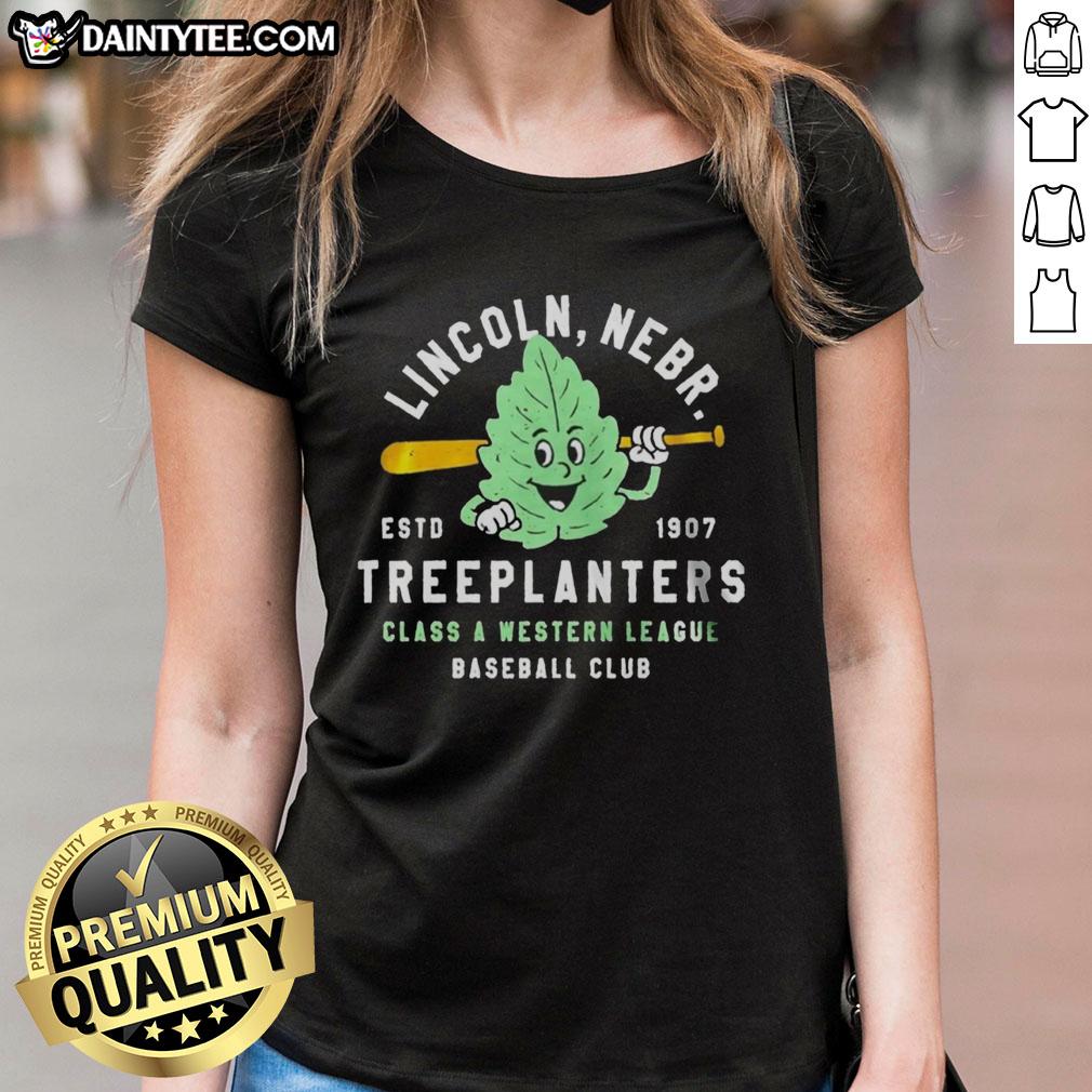 nice-lincoln-treeplanters-nebraska-baseball-teams-defunct-est-1907-vintage-ladies-tee Vintage Lincoln Treeplanters Nebraska baseball team ladies tee, established 1907, showcasing classic sports apparel design.