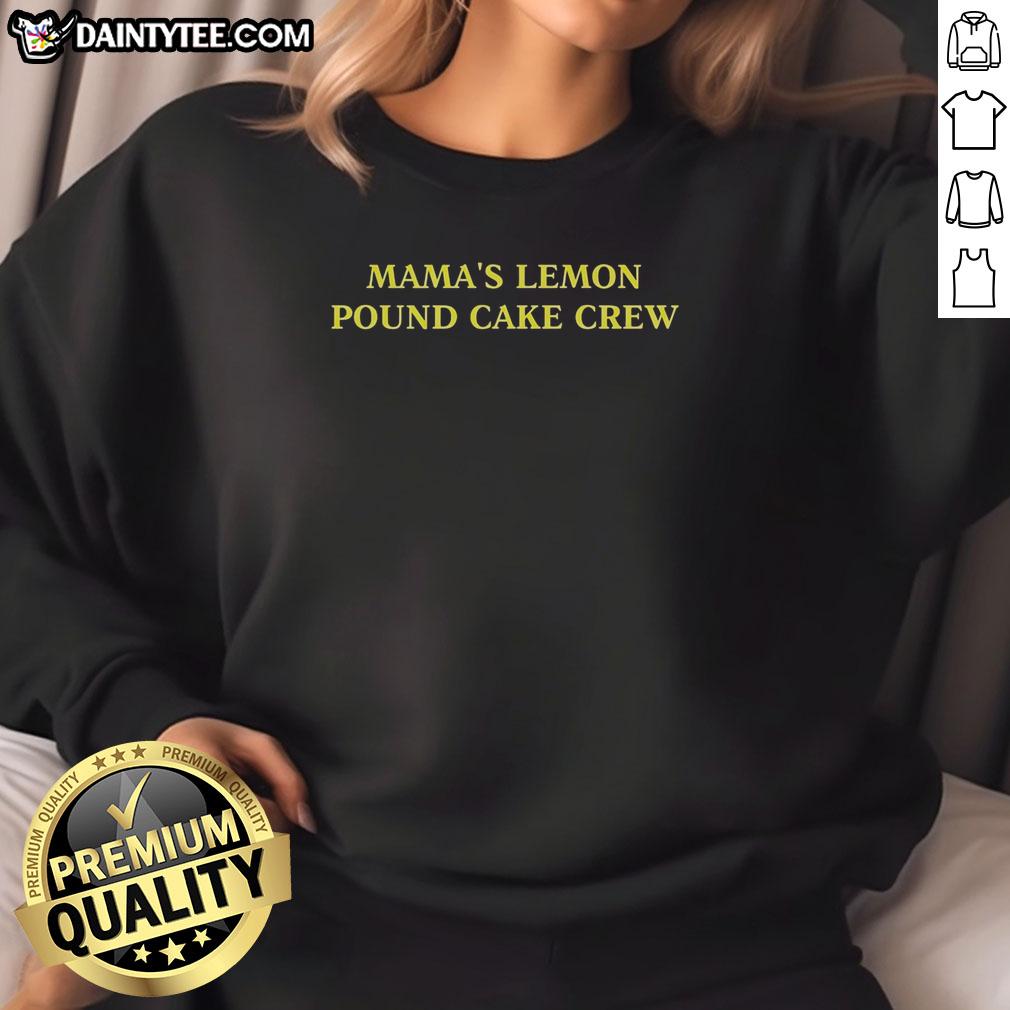 nice-mamas-lemon-pound-cake-crew-sweatshirt Cozy Nice Mamas Lemon Pound Cake Crew Sweatshirt in soft fabric, perfect for casual wear and baking enthusiasts.