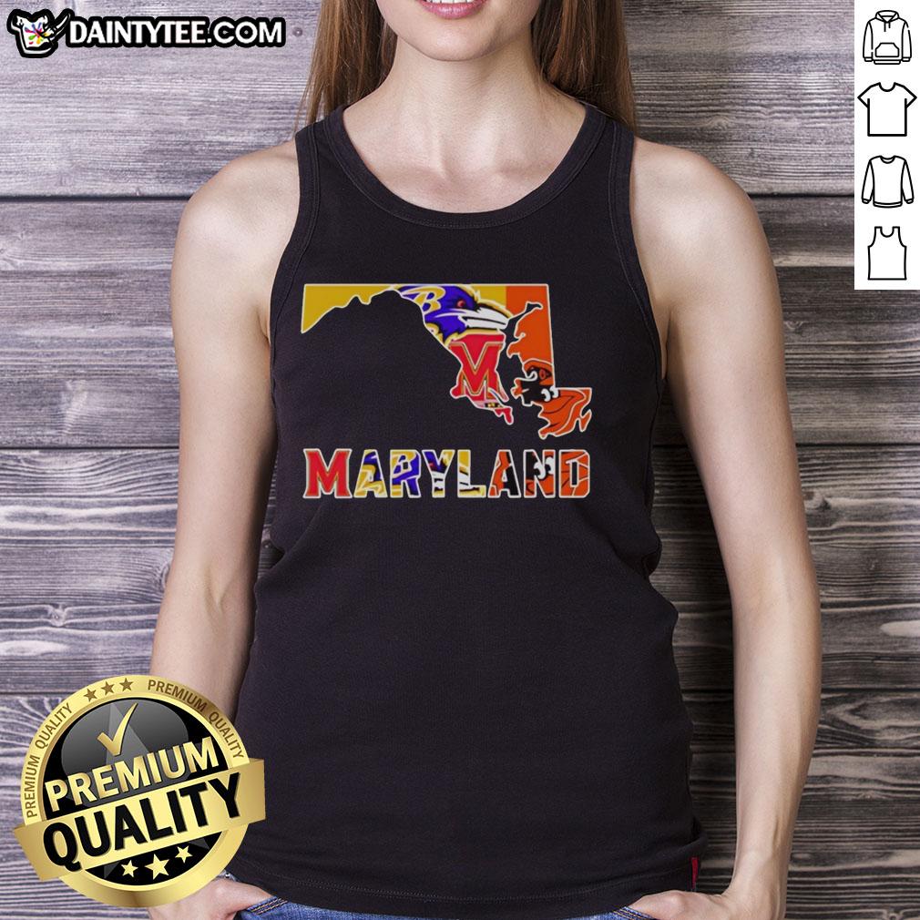 nice-maryland-sports-teams-graphic-transfer-state-tank-top Nice Maryland sports teams graphic on a trendy tank top, perfect for fans supporting their favorite Maryland teams.