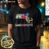 Alt Text: Nice Massachusetts sports teams graphic transfer on a stylish state t-shirt, perfect for fans and casual wear.