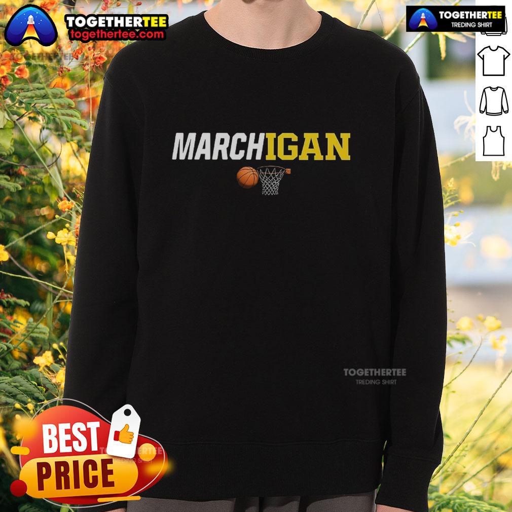 Nice Michigan Wolverines Marchigan Sweatshirt Nice Michigan Wolverines Marchigan sweatshirt in blue with logo, perfect for fans and casual wear.