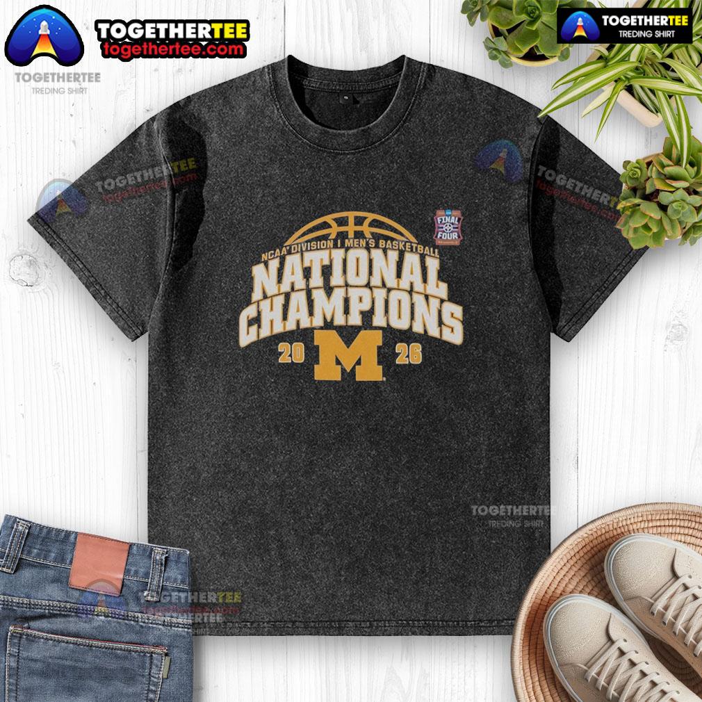 Nice Michigan Wolverines Ncaa Division I Men's Basketball National Champions Final Four Vintage Washed T-Shirt Vintage washed t-shirt featuring Nice Michigan Wolverines NCAA Division I Men's Basketball National Champions Final Four design.