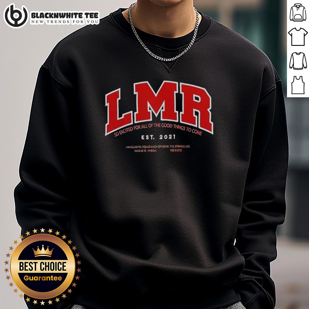 Nice Mingyu Wearing Lmr Est 2021 So Excited For All Of The Good Things To Come Sweatshirt Nice Mingyu wearing LMR Est 2021 sweatshirt, excited for all the good things to come in a vibrant setting.