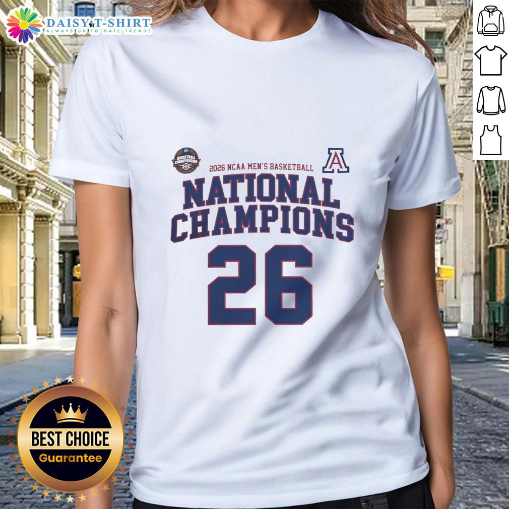Nice Ncaa Division I Men'S Basketball Arizona 26 National Champions Ladies Tee Arizona NCAA Division I Men's Basketball 26 National Champions Ladies Tee featuring vibrant team colors and logo.