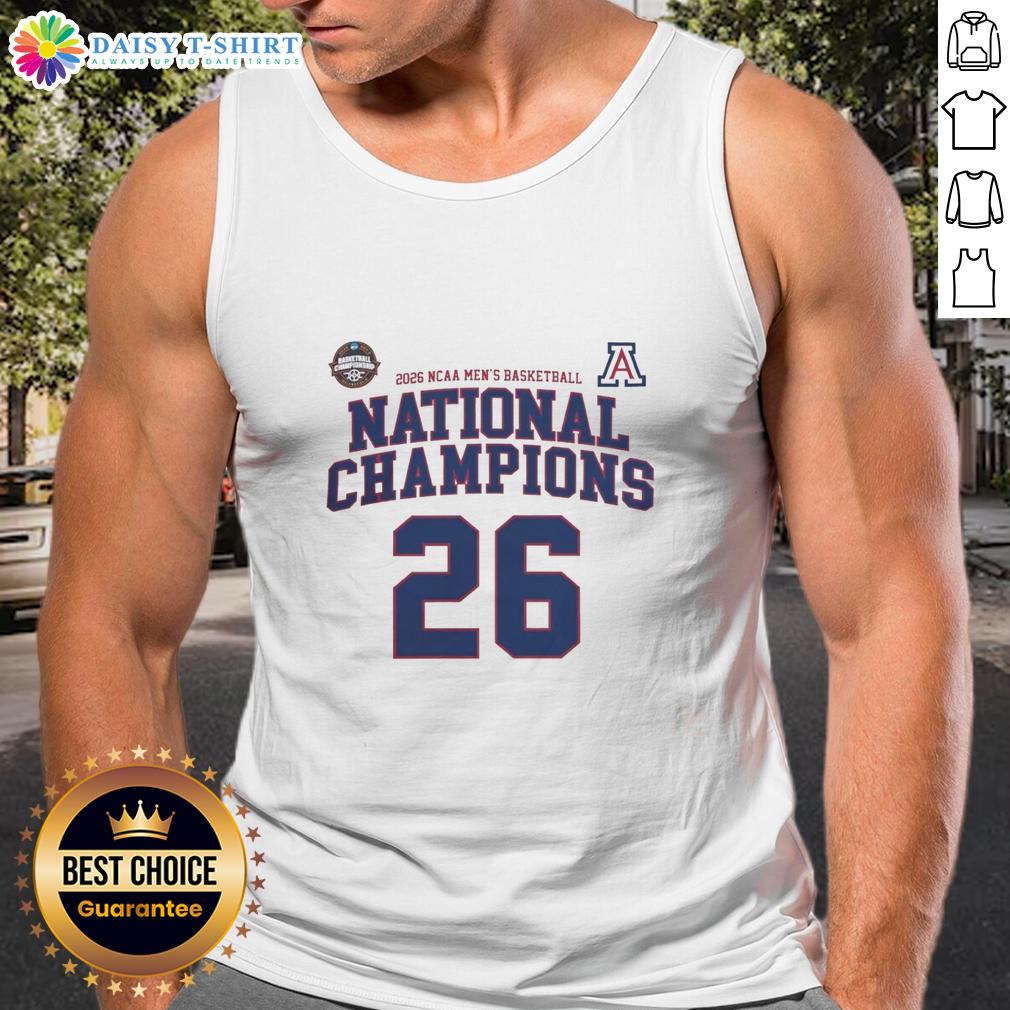Nice Ncaa Division I Men'S Basketball Arizona 26 National Champions Tank Top Arizona NCAA Division I Men's Basketball National Champions tank top featuring bold graphics and team colors.