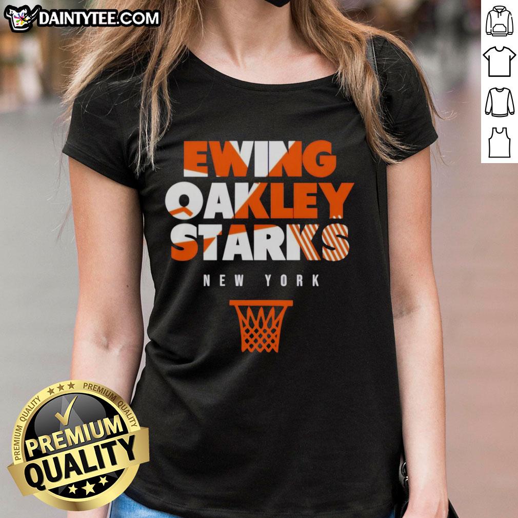 nice-new-york-knicks-ewing-oakley-starks-throwback-basketball-ladies-tee Nice New York Knicks Ewing Oakley Starks throwback basketball ladies tee showcasing vintage team spirit and style.