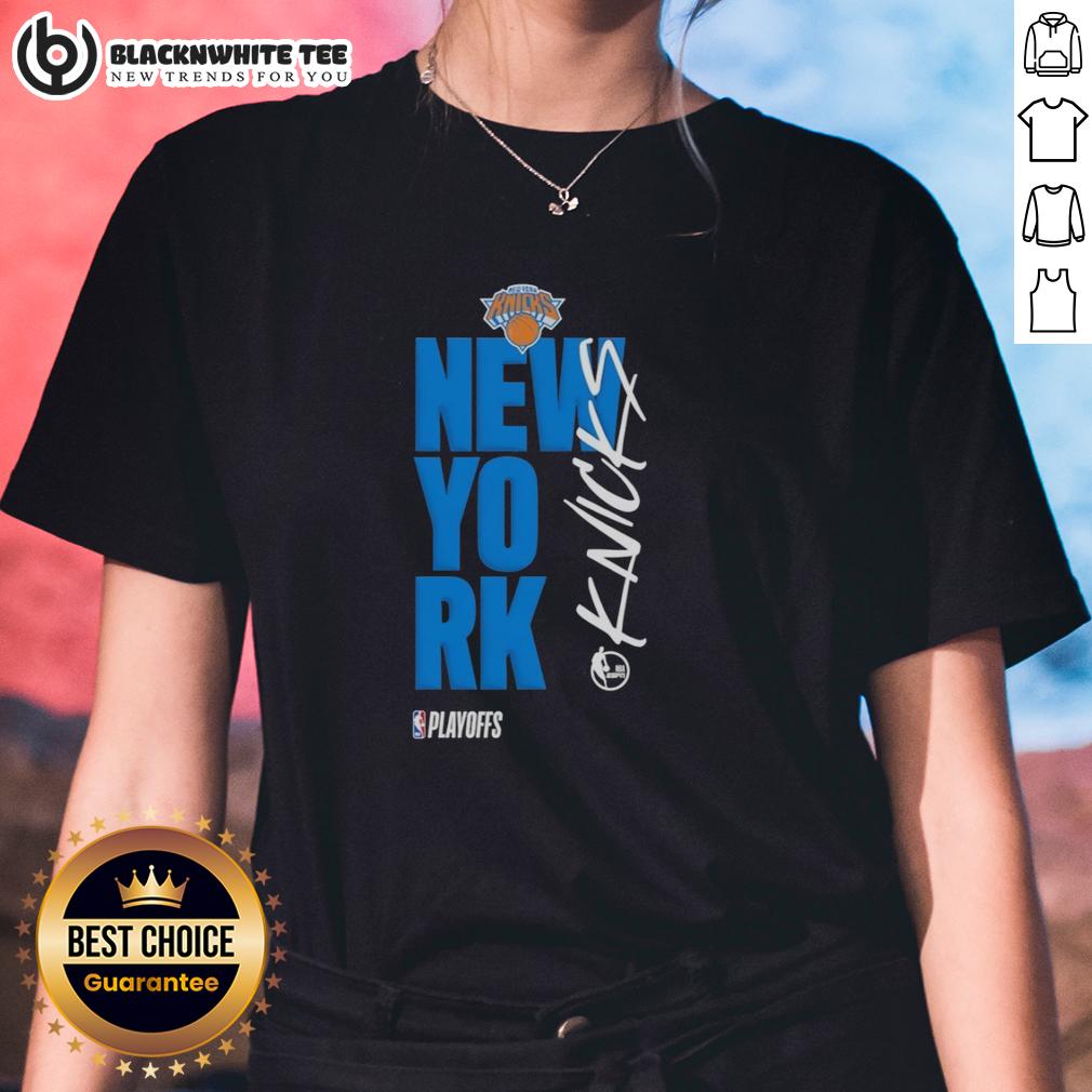Nice New York Knicks Playoff Basketball Logo Ladies Tee Ladies tee featuring the Nice New York Knicks playoff basketball logo, perfect for fans and game day attire.